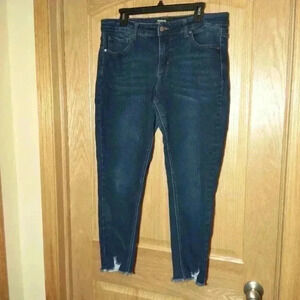 Toxica women's size 14 blue distressed raw hem